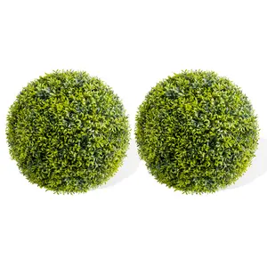 Artificial Plant Topiary Ball, Lifelike Artificial Boxwood Balls, Indoor Outdoor Decorative Fake Greenery Plants for Home Office, Garden, Wedding, Porch Decor