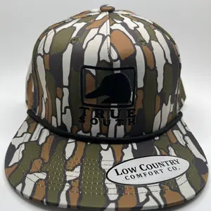 Green/White Performance Rope Hat with True South Square Duck Embroidery