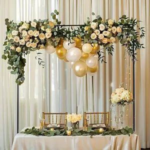 Metal Table Top Arch Backdrop Stand, 1 Box Adjustable Height Table Top Arch Backdrop Stand, Wedding Birthday Party Decoration Supplies, Banners