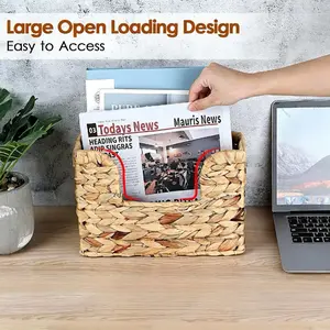Magazine Newspaper Storage Basket, Hanging Book File Organizer, Space-Saving Design, Ideal for Home Office Use, Durable Material