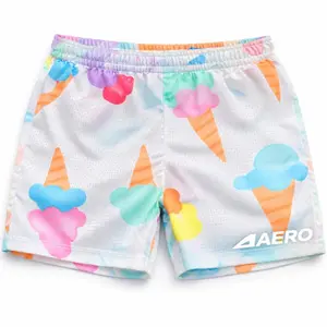Ice Cream Mesh Shorts – Youth & Adult Breathable Athletic Shorts, Matching Summer Streetwear, Lightweight Casual Sports Shorts