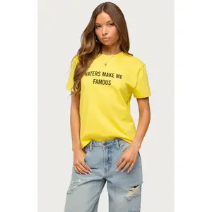 Edikted Women's Haters Make Me Famous T-Shirt