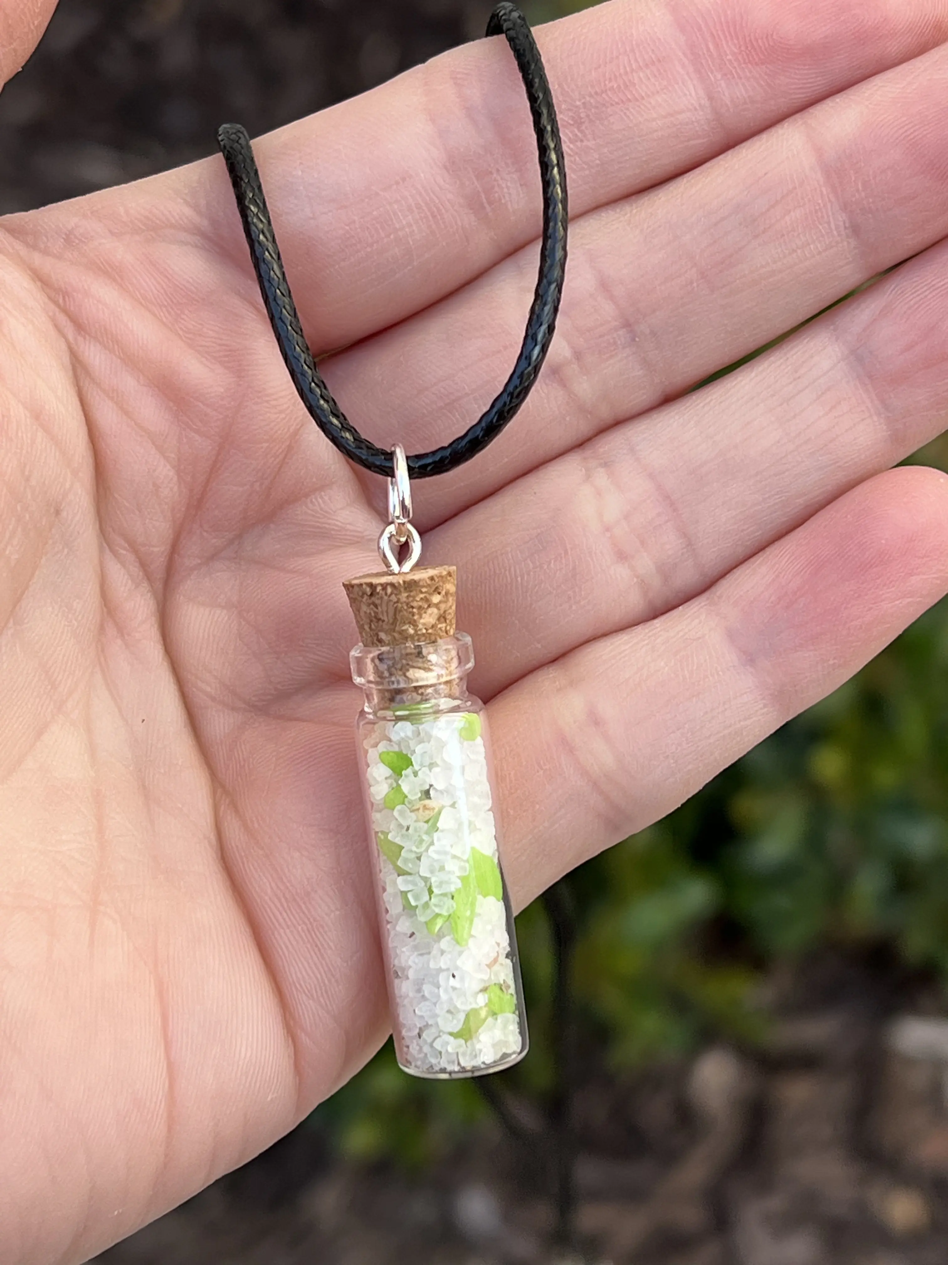 Prosperity Necklace Spell Jar Pendant Wealth Good Health Abundance Daily Anniversary Birthday