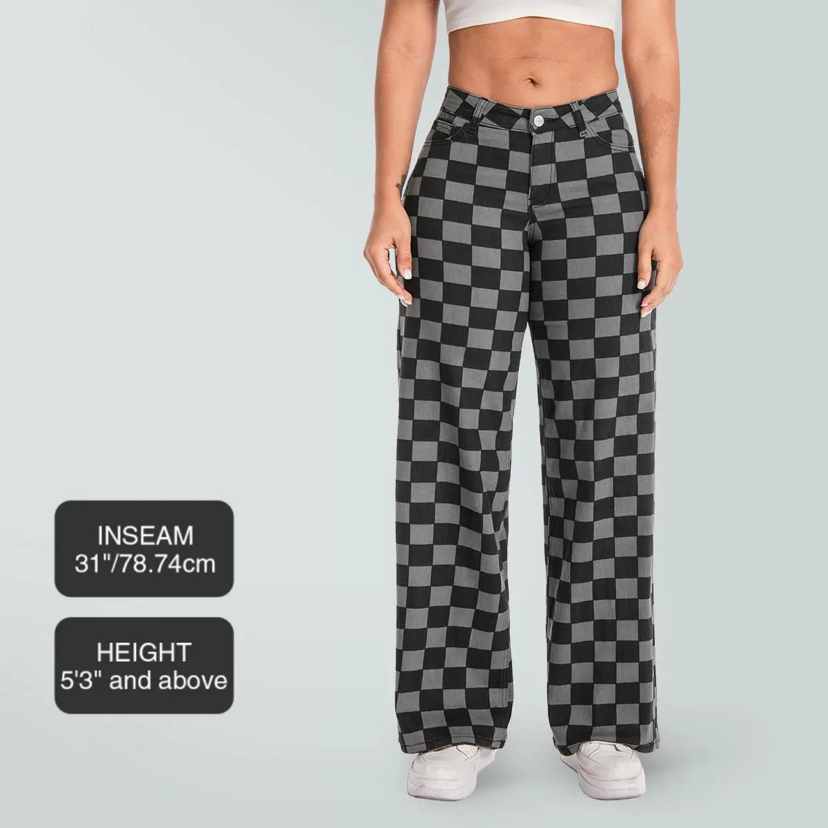 Glovia-Black & Gray Plaid