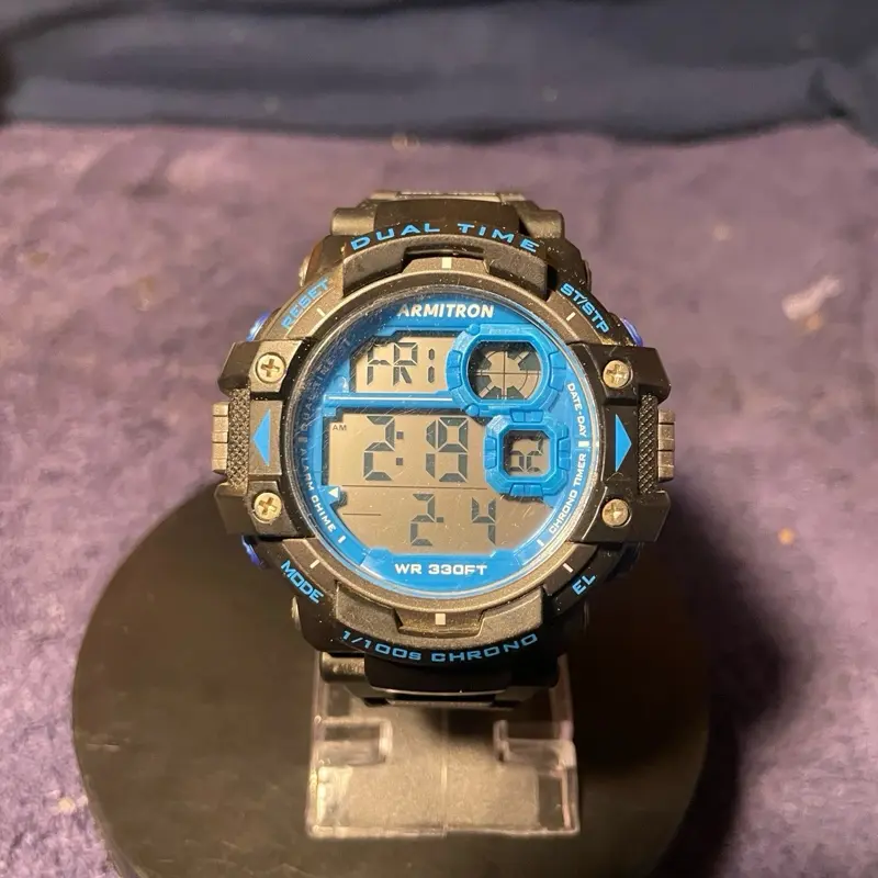 Men Armitron Pro Sport Watch Blue  Mens Armitron Pro Sport digital chronograph watch