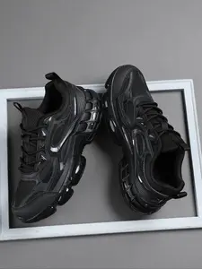 Spring New High-Quality Men's Casual Shoes, Comfortable Sporty Outdoor Shoes, Medium Width, PU Leather Upper, PVC Sole, All Seasons