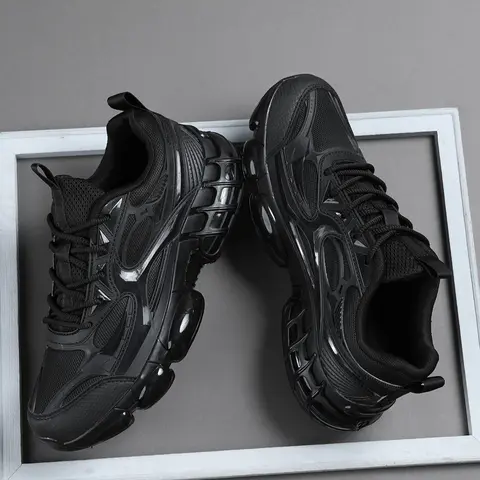 Spring New High-Quality Men's Casual Shoes, Casual Trainer Footwear, Comfortable Sporty Outdoor Shoes, Medium Width, PU Leather Upper, PVC Sole, All Seasons