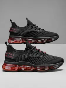 High Elastic Shock Absorption Running Shoes, Breathable Lightweight Sporty Sneakers, Men's Thick Sole Casual Shoes, All-Season Comfort