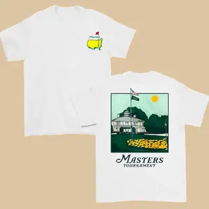 Masters Tournament 2025 Shirt Vintage Cotton Breathable Fabric Classic Collar Augusta Golf Club Menswear Trendy Gift for Men and Women Graphic Tees Casual Crewneck