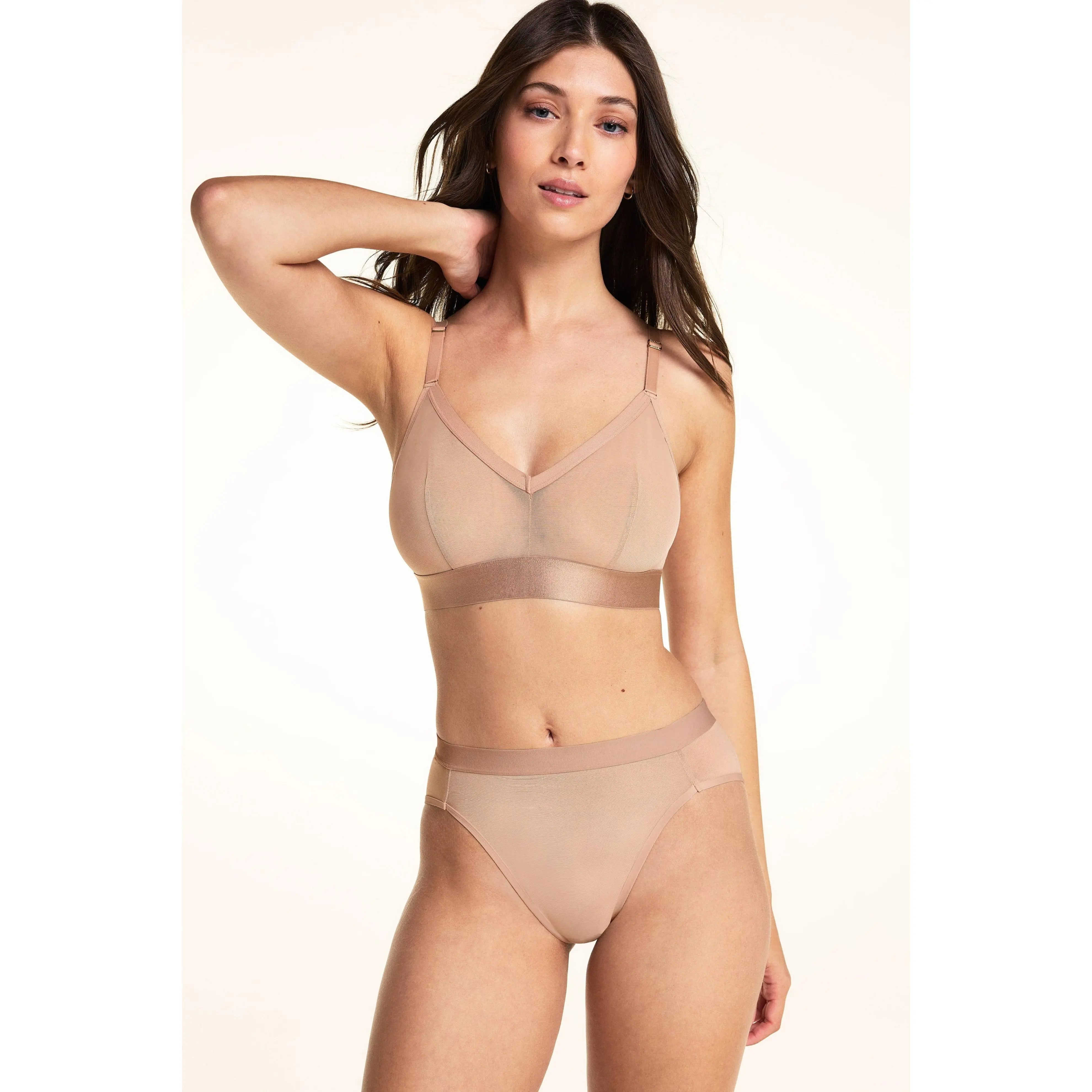 ComfortMesh™ Triangle Bralette - Taupe