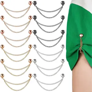 12 Pcs Magnetic Fashion Clips – Multi-Functional with Chain for Women, Secure & Stylish