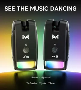 2026 Upgraded Version RGB Lighting Wireless Guitar System, 230-foot Transmission Distance Wireless Guitar Transmitter and Receiver, Guitar Wireless System for Guitars, Basses, and Other Instruments