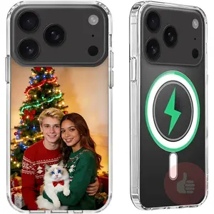 Custom Photo Phone Case – Please Send Image After Purchase.Custom Photo Transparent Magnetic Phone Case - Personalized Case for iPhone 17/16/15/14/13/12 Pro Max/Pro/Plus, HD Printing, Fade-Resistant, Wireless Charging Compatibley