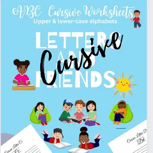Cursive Letters and Friends Traceable Handwriting  Workbook