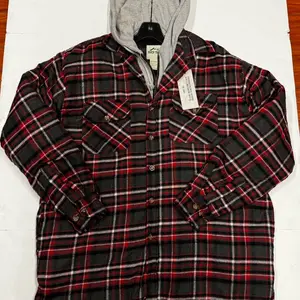 Hoodie Flannel Jacket Combo RED COLOR  (Sample photo for display)