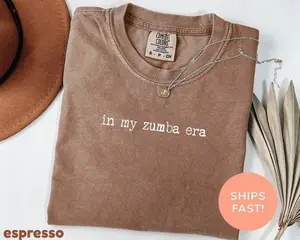 Comfort Colors In My Zumba Era Shirt, Funny Zumba Shirt, Dance Tshirt, Zumba Dancer Gift, Dancing Shirt, Fitness Shirt, Dance Mom Shirt