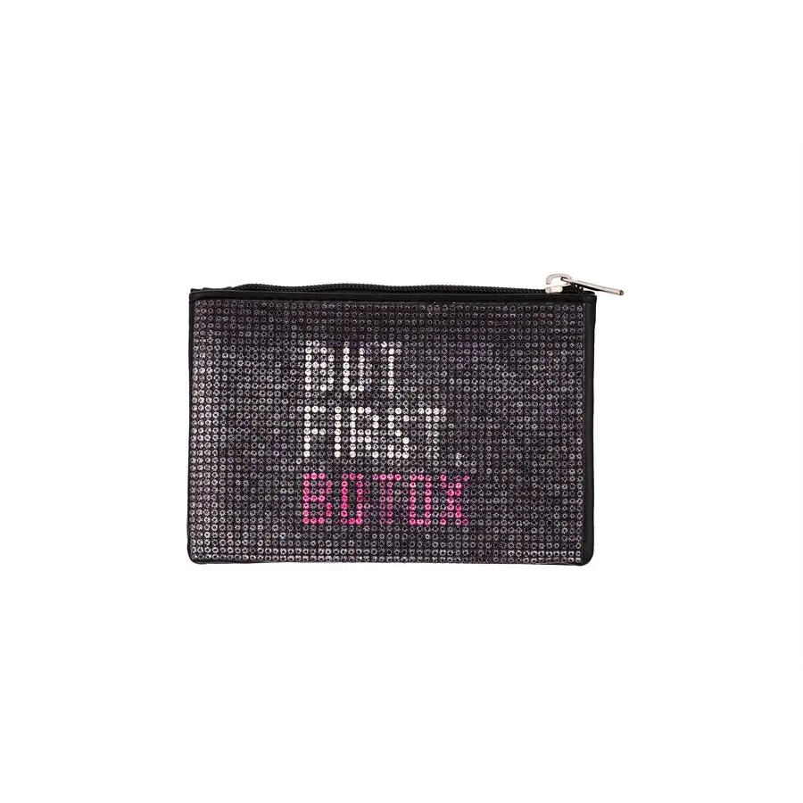 Women's Fabric Coin Pouch - Humorous "But First Botox" Slogan Print, Small Zippered Women's Wallet, Botox-Themed Everyday Carry Organizer