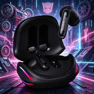 TRANSFORMERS TWS Noise Cancelation In-Ear Headphones, Bluetooth 6.0 Earbud-Style Headset, ENC Noise Cancelling, 40ms Low Latency Gaming, Hi-Fi Stereo Deep Bass, 24H Playtime Fast Charging Case, Sweatproof, Voice Control for iPhone Android