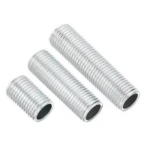 1/4-18 Thread Lamp Pipe Nipple Kit, All Threaded Fasteners Assortment Hardware for Chandelier Ceiling Light DIY, 3 Sizes 20/40/50mm Length