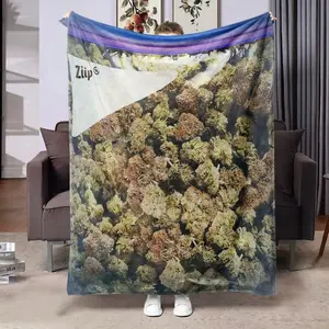 Dank Weed Theme Blanket, Soft Flannel Throw for Home Office Car, Art Decor Gift for Plant Lovers, Multiple Sizes Available,Funny Gifts