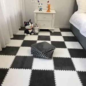 18-Piece Eva Foam Floor Tiles, Square Patchwork Carpet Mats, Ideal for Yoga Gym Home Decor Artistic Accessories, Durable Non-Slip Design, Interlocking Floor Mat, Home Decorative Rug