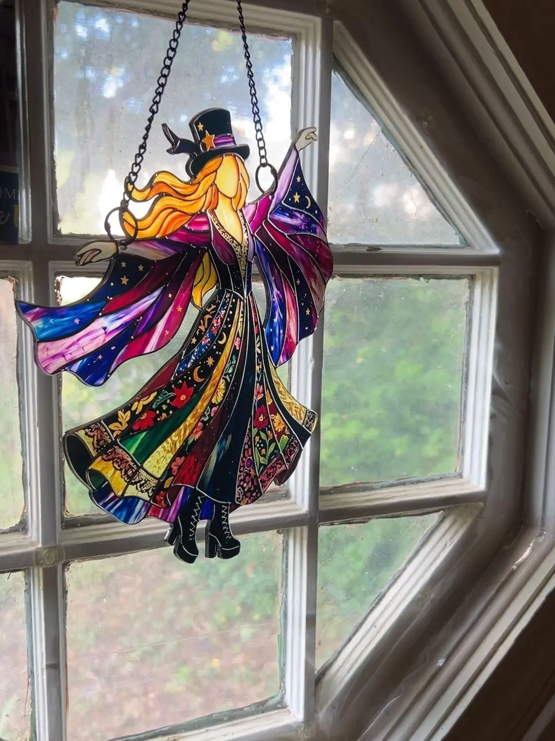Stevie Nicks Vintage Mystic Muse Flat Acrylic Ornament - Fleetwood Mac Print Acrylic Ornament, Lightweight Music Band Fan Home Decor Gift, Car Hanging Decor