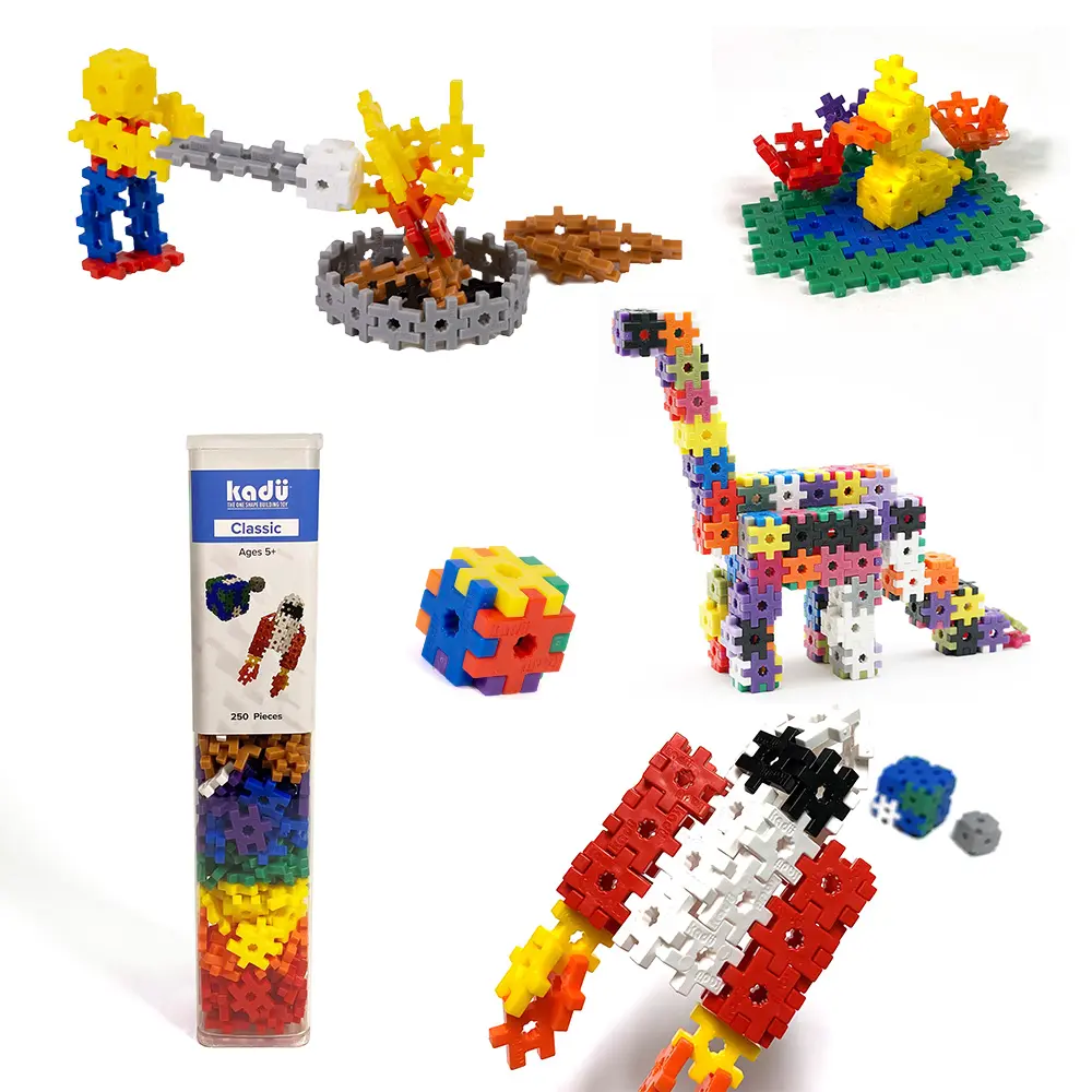 Kadu Classic 250 Pc Building Toy Set for Kids - Unlimited Building Potential, STEM Skills and Critical Thinking Development Ages 5+