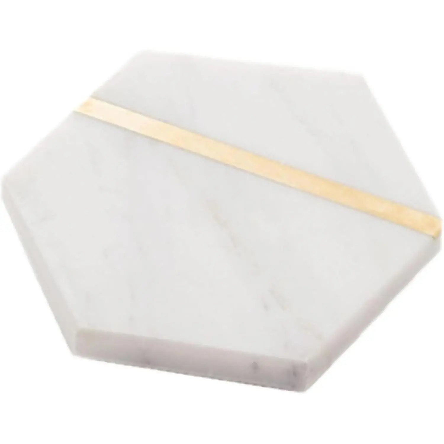 Marble Coasters Set of 6, Luxury Aesthetic Modern Decor for Coffee Table, Real Natural Semi Absorbent Stone Coasters