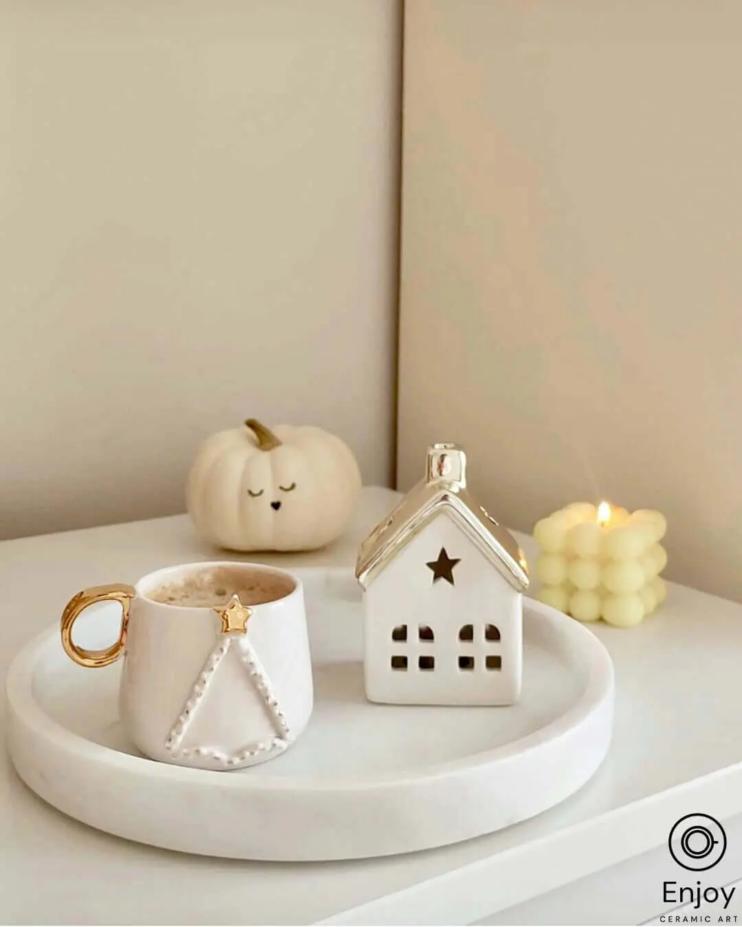 Pure Holiday Cheer Christmas Tree Espresso Cup & Saucer, 5.4oz