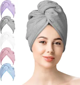 5 Pack Microfiber Hair Towel Wrap, Hair Turbans, Super Absorbent Quick Dry Hair Towel Wrap