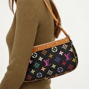 Pre-owned Louis Vuitton Canvas Mini Bags Takashi Murakami Monogram Multicolor Pochette Accessories