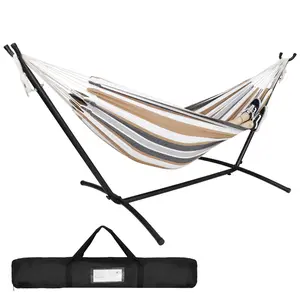 Portable Steel Hammock with Stand for 2 person with Carrying case 620lb Capacity