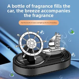 Car perfume solar-powered ornament rotating fragrance for men car decoration with enduring aroma