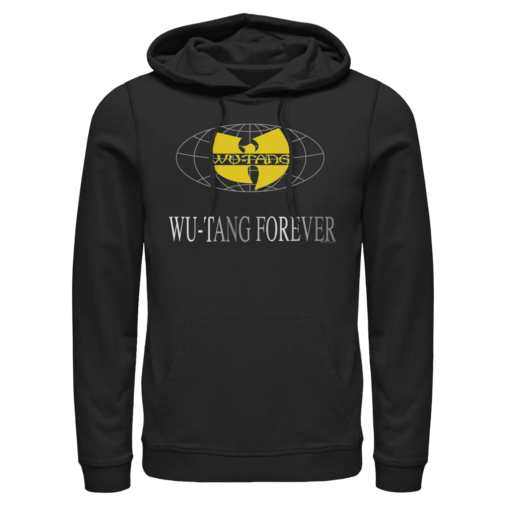 Men's Wu-Tang Clan Worldwide Group Logo Lightweight Zip-Up Hoodie, Top Metallic Apparel for Planet-Inspired Casual Wear