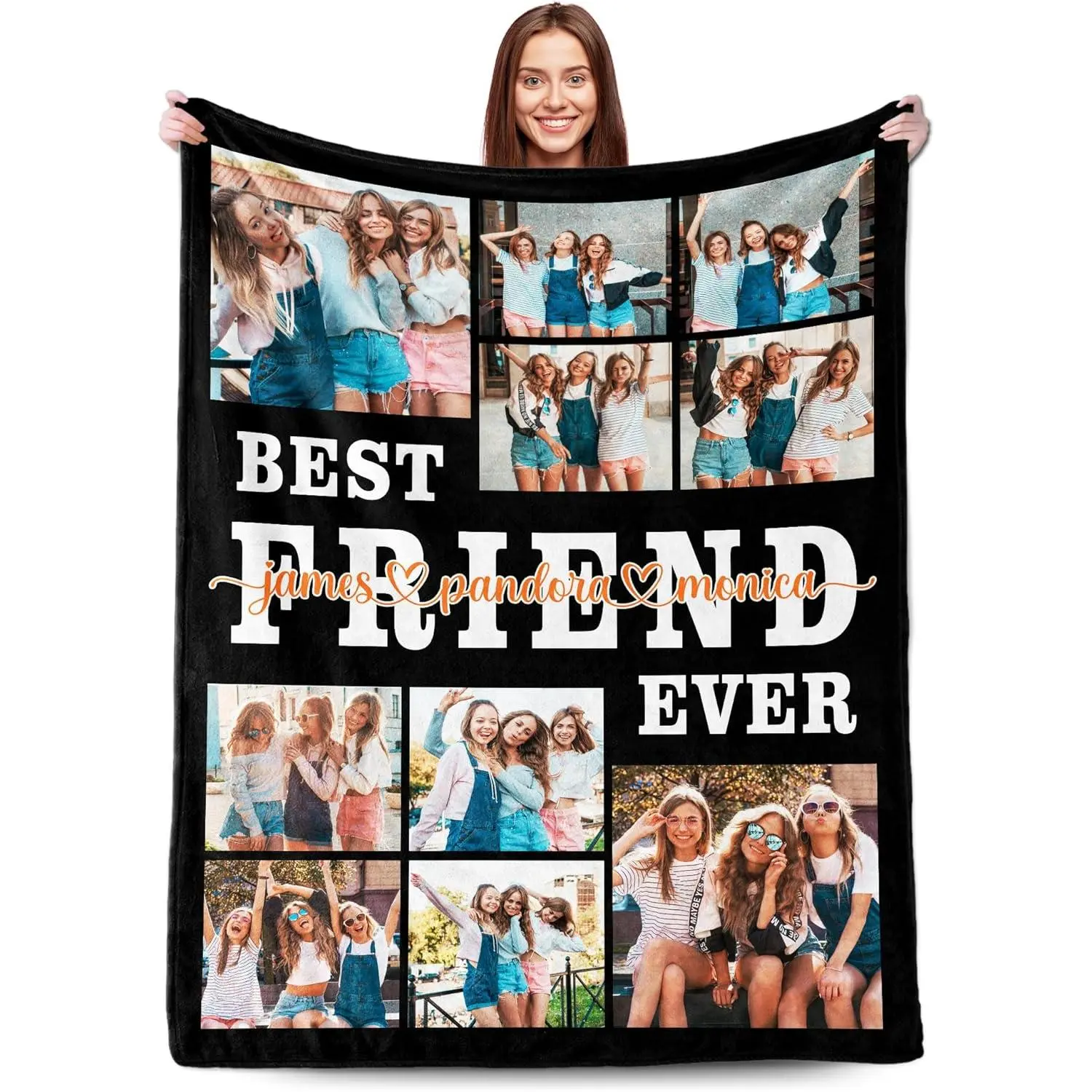 Personalized Best Friend Birthday Gifts, Customized Gifts for Best Friend Women, Bestie Gifts Blanket, Graduation Gifts Ideas for Women, Anniversary Thanksgiving Christmas Unique Gifts Blankets