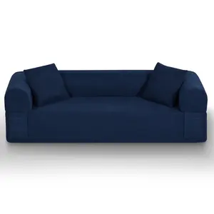 Aobtkel® 3-Seater Boneless Indoor-Outdoor Sofa, No Assembly Needed, Modern Sturdy Sofa for Compact Living Rooms, Apartments, Indoor-Outdoor Sofas, Modern Sofas