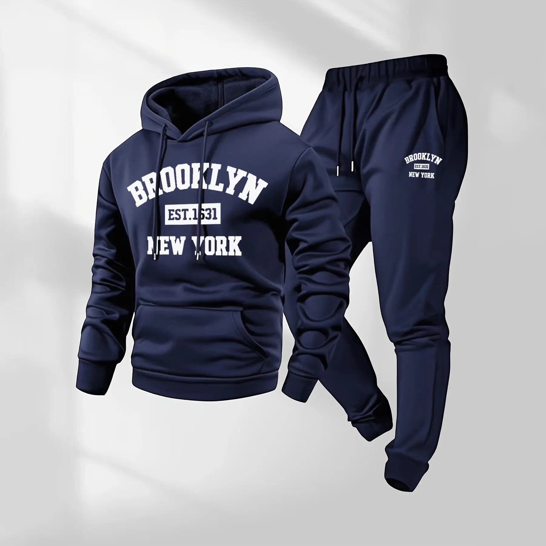 Men's 2-Piece Tracksuit Set - Casual Letter Print Hoodie & Jogger Sweatpants, Breathable Loose Athletic Streetwear, Casual Gym Wear, Long Sleeve, Drawstring, Sporty Chic, Minimalist Mensfashion