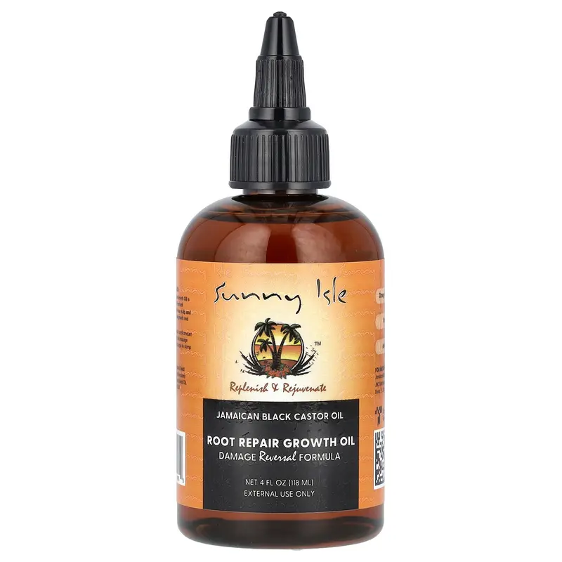 Sunny Isle Jamaican Black Castor Oil, Root Repair Growth Oil, 4 fl oz (118 ml)