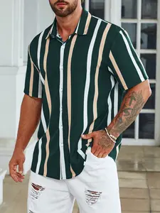 Men's Plus Size Casual Striped Shirt, Comfortable and Stylish Design, Perfect for Daily Wear, Ideal for All Occasions