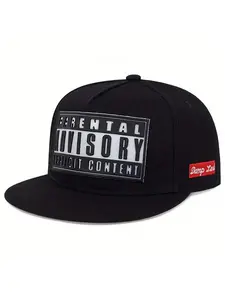 2026 New Personalized and Creative Flat Edge Hat ADVISORY Labeling Hip Hop Hat Street Fashion Skateboarding Hat Outdoor Leisure Sports Sunshade Hat Daily Commuter Decorative Hat Male Female Same Style Baseball Hat Adjustable Snapback Cap