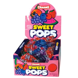 Charms Sweet Pops – Box of 48 Individually Wrapped 0.6 oz. Lollipops