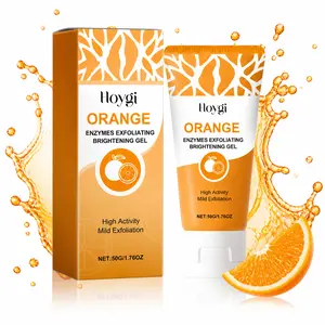 Orange Enzymes Exfoliating Gel for Face & Body, Orange Exfoliating Gel, Moisturizer Face Body Scrub,Deep Cleansing Moisturizing Facial Exfoliator for All Skin Types  Moisture Hydrate Cleanser Hydrating