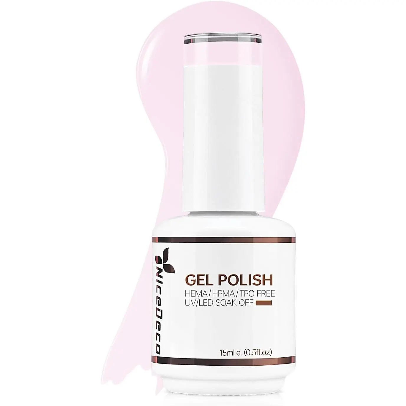 Nicedeco Gel Nail Polish, 15ml UV/LED Soak-Off Gel Polish Nail Art Manicure Pedicure, Salon & Home Use - Long Lasting & Easy to Apply 012, Builder Gel, Acrylic Nails