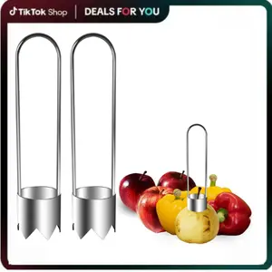 2Pcs 2 in 1 Pepper Seed Corer Remover，Apple Core Seed Remover Vegetable Corer Bell Pepper Corer Tool for Kitchen Gadget