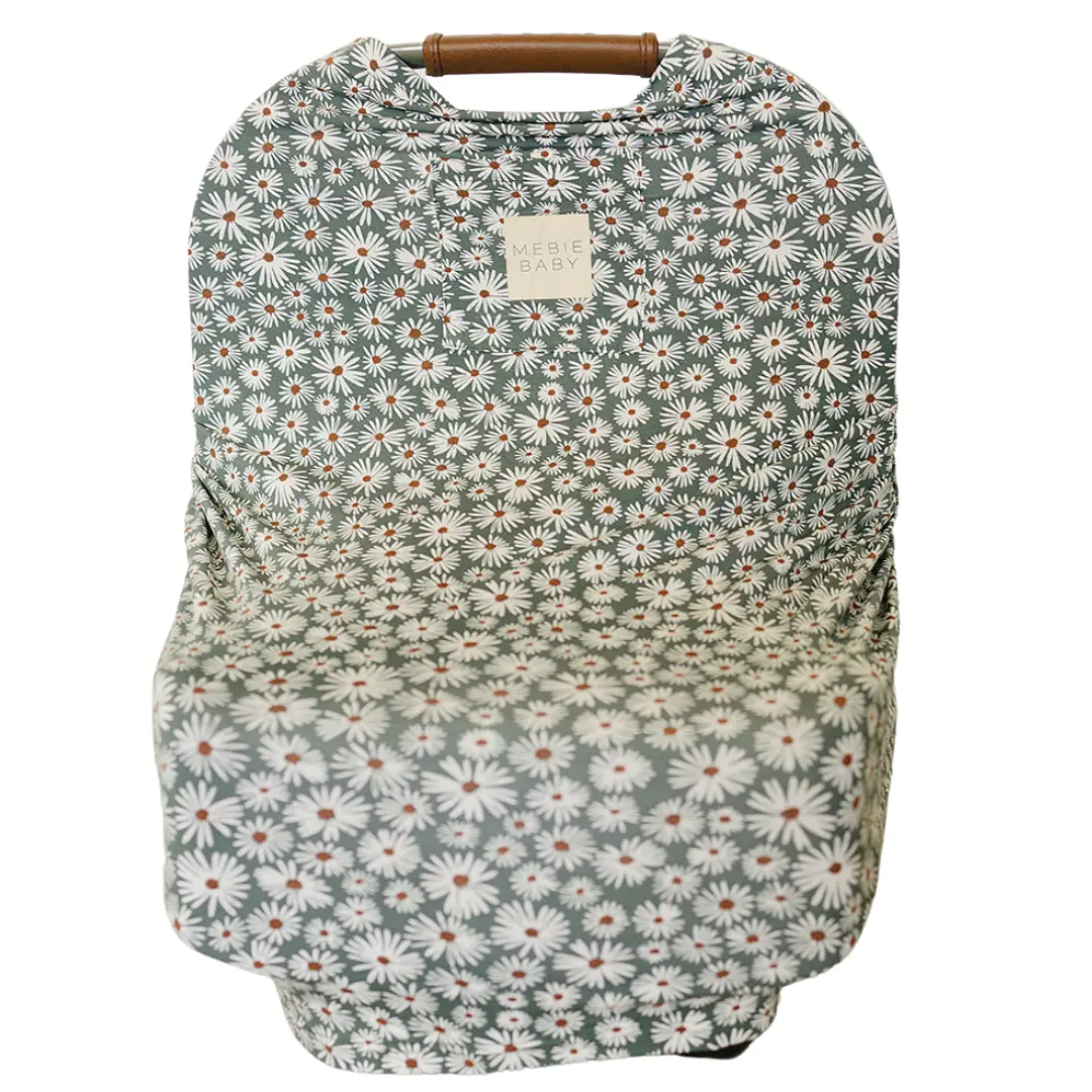 Dark Green Daisy Bamboo Multi-Use Cover Dark Green Daisy Bamboo Multi-Use Cover