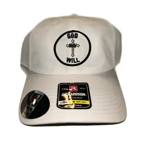 Richardson White God Will Regular Cap 220Light Clubhouse Cap w Hook & Loop Baseball Hat