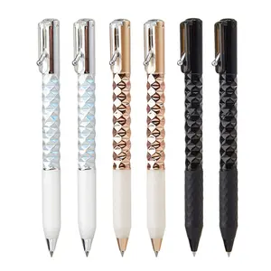 Diamond Geometry Transforming Pen, High Aesthetic Student Retractable Quick-Dry Stress Relief Gel Pen, 0.5mm Bullet Tip, Perfect Gift