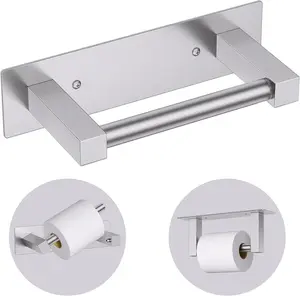 Brushed Nickel Paper Holder Wall, Stainless Paper Dispenser Paper Holder, Large Tissue Roll Holder