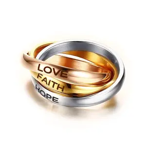 FF11 Intertwined Stainless Steel Ring Set| Minimalist Rolling Band Fidget Ring