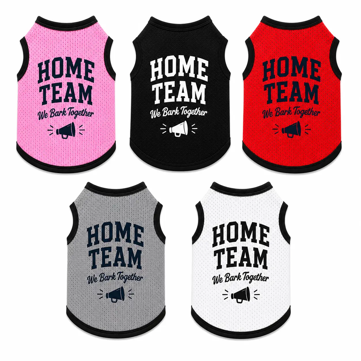 Home Team We Bark Together Dog & Cat Jersey | Breathable Mesh Pet Jersey | Football Sports Vest for Small Medium Large Pets